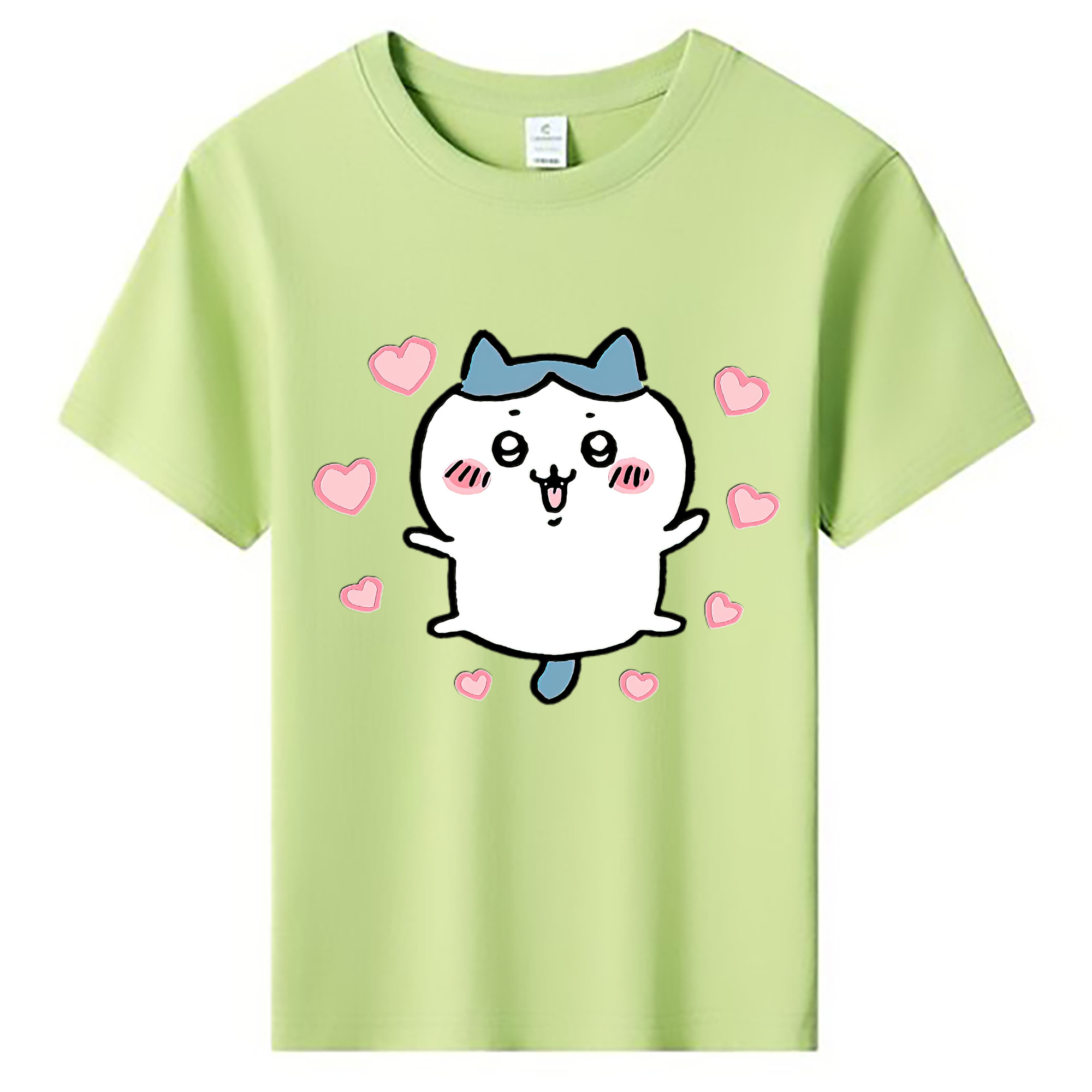 （画像用） ちいかわ ハチワレ Chii-kawa hachiware 綿100％キッズTシャツ（フロントプリント）